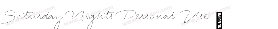 Saturday Nights Personal Use字体转换